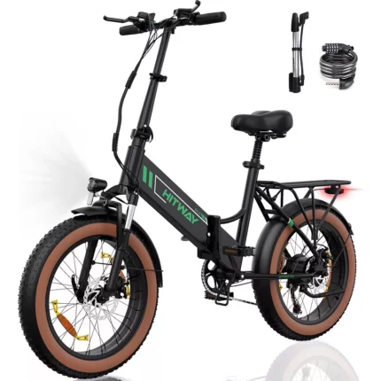 HITWAY 20 * 4,0 Faltbares Elektrofahrrad, Mountainbike, 48v10, 4Ah-Schwarz